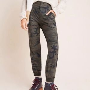 Anthropologie Rowan Sueded Camo Joggers